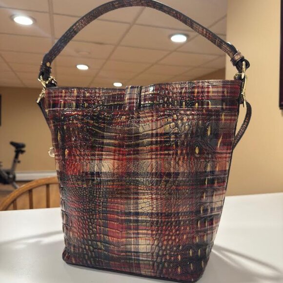 Brahmin Shira bucket bag in the Flannel Melbourne With Gold Accents - Picture 3 of 8